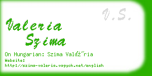 valeria szima business card